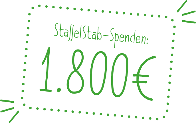 StaffelStab-Spenden: 1800 Euro